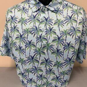 CS Blue and Green Palm Tree Polo